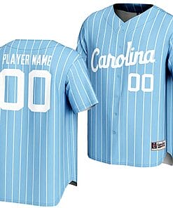 Custom North Carolina Tar Heels Jersey Name and Number Lightweight Baseball Light Blue