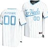Custom North Carolina Tar Heels Jersey Name and Number Lightweight Baseball NIL Pick-A-Player White