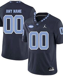 Custom North Carolina Tar Heels Jersey Name and Number NCAA College Football Navy