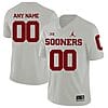 Custom Oklahoma Sooners Jersey Name and Number NCAA College Football White