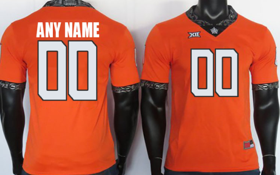 Custom Oklahoma State Cowboys Jersey Name and Number NCAA College Football Replica Orange