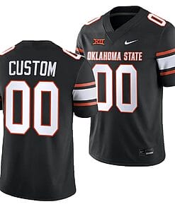 Custom Oklahoma State Jersey Name and Number College Football 2023 Game Black