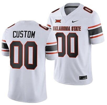 Custom Oklahoma State Jersey Name and Number College Football 2023 Game White