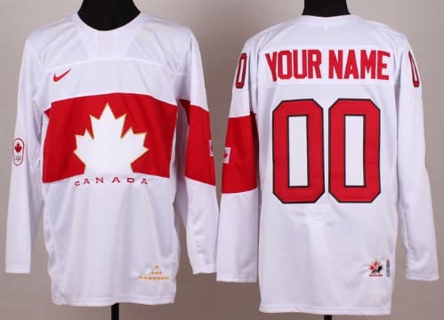 Custom Olympics Canada Jersey Name And Number 2014 White