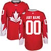 Custom Olympics Canada Jersey Name And Number 2016 Red Hockey World Cup of Hockey Premier