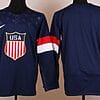 Custom Olympics USA Jersey Name And Number 2014 Navy Blue