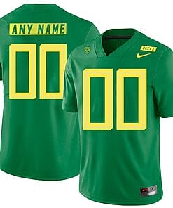 Custom Oregon Ducks Jersey Name and Number NCAA College Football Apple Green