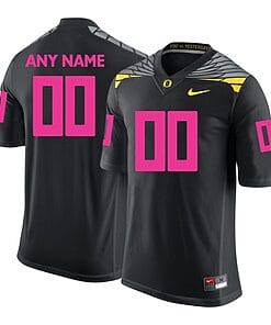 Custom Oregon Ducks Jersey Name and Number NCAA College Football Black Pink