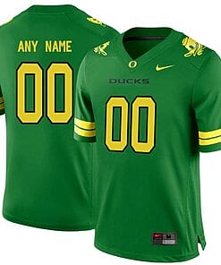Custom Oregon Ducks Jersey Name and Number NCAA College Football Green Stitched