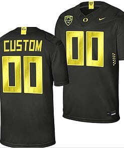 Custom Oregon Ducks Jersey Name and Number NCAA College Football Replica Black