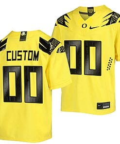 Custom Oregon Ducks Jersey Name and Number NCAA College Football Vapor Fusion Yellow