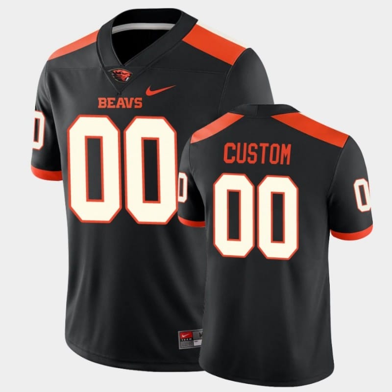Custom Oregon State Beavers Jersey Name and Number NCAA College Football Replica Black