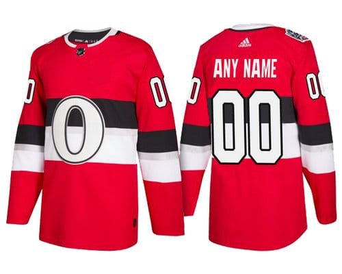 Custom Ottawa Senators Jersey Name And Number 2017 Red 100 Classic NHL