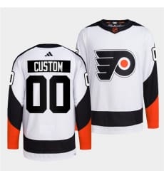 Custom Philadelphia Flyers Jersey Name And Number 2022 White Reverse Retro
