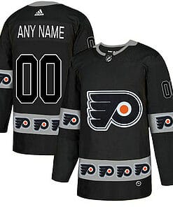 Custom Philadelphia Flyers Jersey Name And Number Black Team Logos Fashion