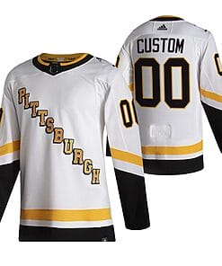 Custom Pittsburgh Penguins Jersey Name And Number 2020-21 White Alternate Player NHL