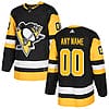 Custom Pittsburgh Penguins Jersey Name And Number Black Alternate NHL