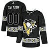 Custom Pittsburgh Penguins Jersey Name And Number Black Team Logos Fashion