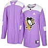 Custom Pittsburgh Penguins Jersey Name And Number Purple Pink Hockey Fights Cancer Practice