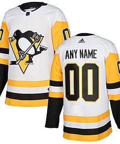 Custom Pittsburgh Penguins Jersey Name And Number White 1