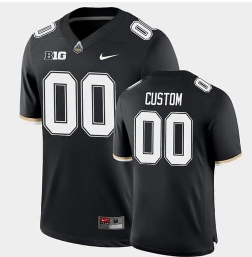 Custom Purdue Boilermakers Jersey Name and Number NCAA College Football Black