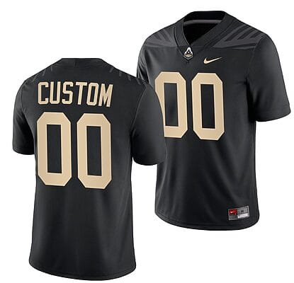 Custom Purdue Boilermakers Jersey Name and Number NCAA College Football Untouchable Black