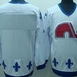 Custom Quebec Nordiques Jersey Name And Number White CCM