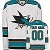 Custom San Jose Sharks Jersey Name And Number White