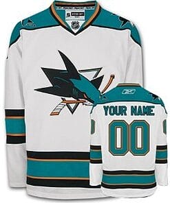 Custom San Jose Sharks Jersey Name And Number White