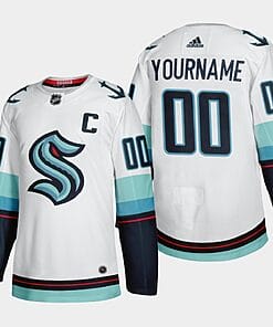 Custom Seattle Kraken Jersey Name And Number 2021-22 White Away NHL