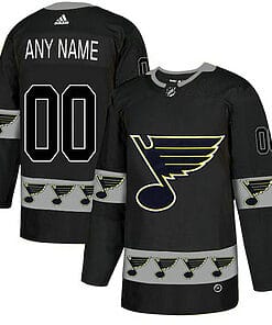 Custom St. Louis Blues Jersey Name And Number Black Team Logos Fashion