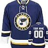 Custom St. Louis Blues Jersey Name And Number Blue Third