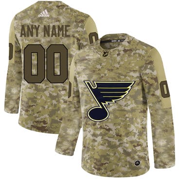 Custom St. Louis Blues Jersey Name And Number Camo