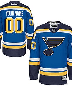 Custom St. Louis Blues Jersey Name And Number Navy Blue Reebok Premier Home