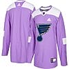 Custom St. Louis Blues Jersey Name And Number Purple Pink Hockey Fights Cancer Practice