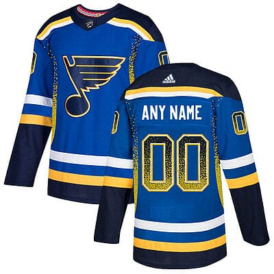 Custom St. Louis Blues Jersey Name And Number Royal Drift Fashion