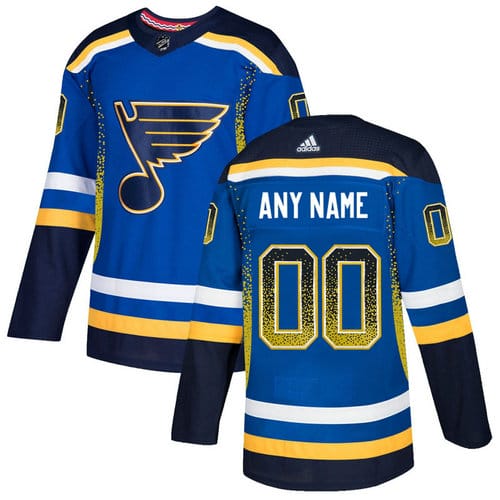 Custom St. Louis Blues Jersey Name And Number Royal Drift Fashion