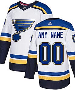 Custom St. Louis Blues Jersey Name And Number White NHL