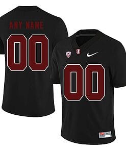 Custom Stanford Cardinal Jersey Name and Number NCAA College Football Black