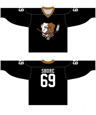 Custom Sudbury Bulldogs Jersey #69 Shore Black Hockey