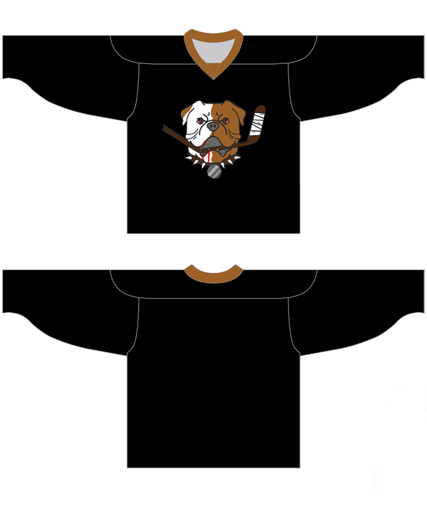 Custom Sudbury Bulldogs Jersey Name And Number Black Hockey