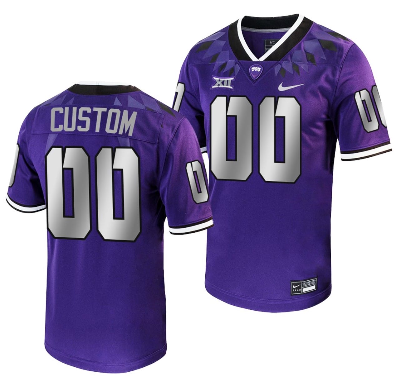 Custom TCU Horned Frogs Jersey Name and Number NCAA College Football Untouchable Game Purple