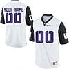 Custom TCU Horned Frogs Jersey Name and Number NCAA College Football White