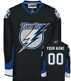 Custom Tampa Bay Lightning Jersey Name And Number Black