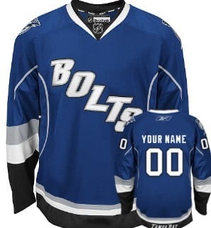 Custom Tampa Bay Lightning Jersey Name And Number Blue Third