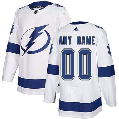 Custom Tampa Bay Lightning Jersey Name And Number White NHL