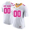 Custom Tennessee Volunteers Jersey Name and Number NCAA College Football White Pink