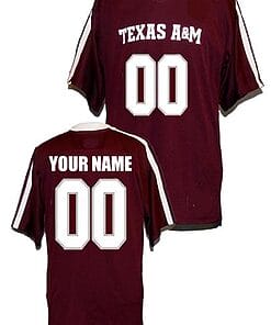 Custom Texas AM Aggies Jersey Name and Number NCAA College Football Red