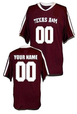 Custom Texas AM Aggies Jersey Name and Number NCAA College Football Red