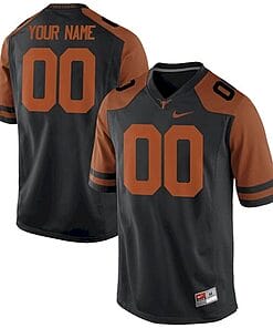 Custom Texas Longhorns Jersey Name and Number NCAA College Football Black
